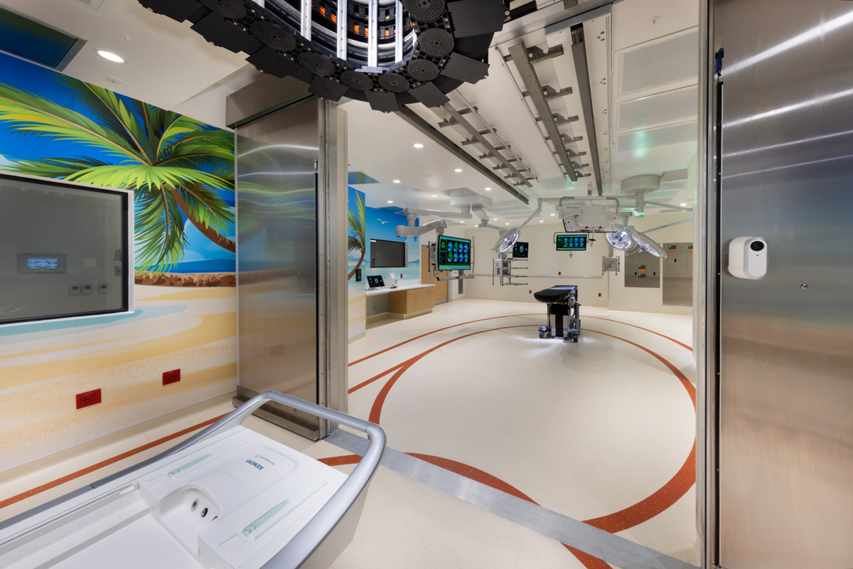 Interior design view of Joe DiMaggio Children's Hospital MRI and operating room in Hollywood, FL